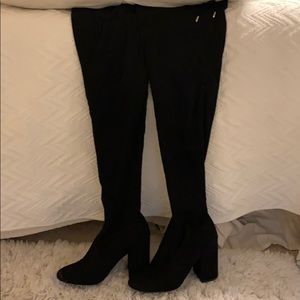 Black over the knee boots
